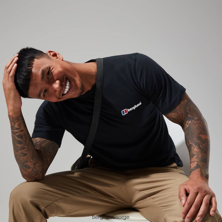 økologisk klassisk logo-t-skjorte Berghaus menn svart F262D6209 klær