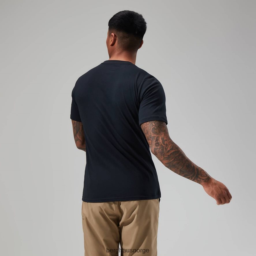 økologisk klassisk logo-t-skjorte Berghaus menn svart F262D6209 klær