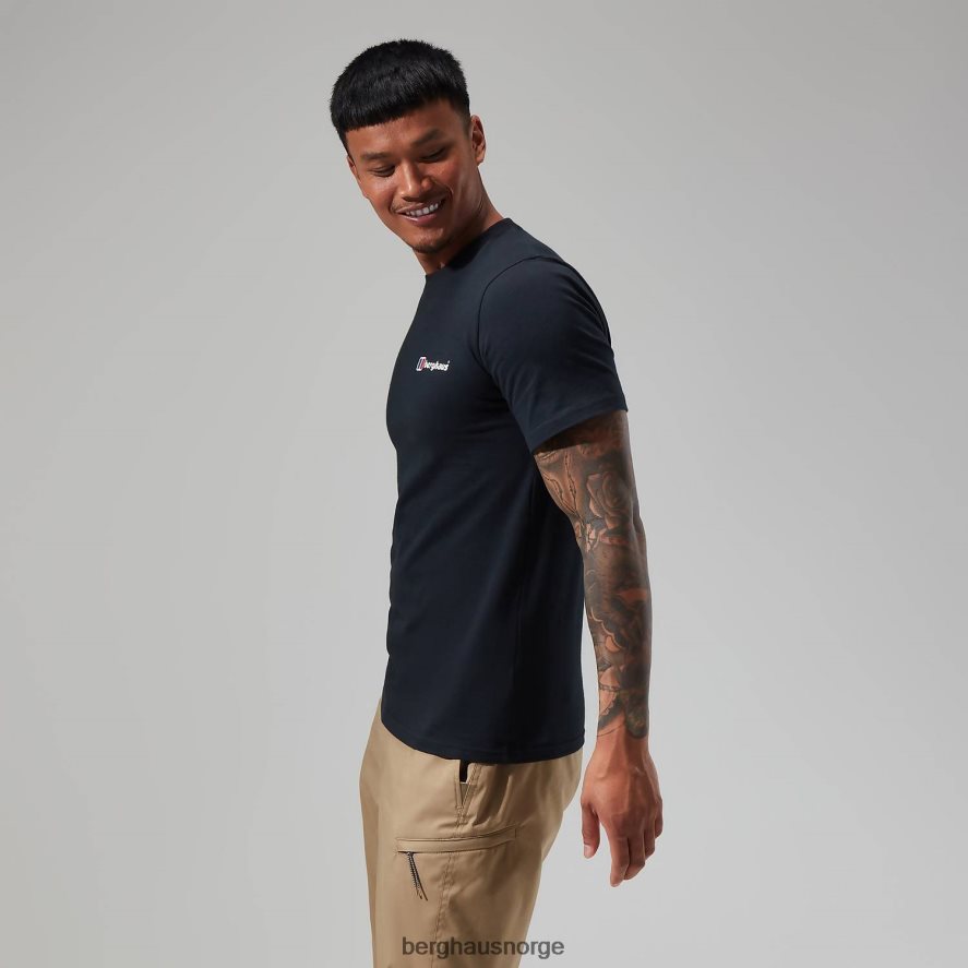 økologisk klassisk logo-t-skjorte Berghaus menn svart F262D6209 klær