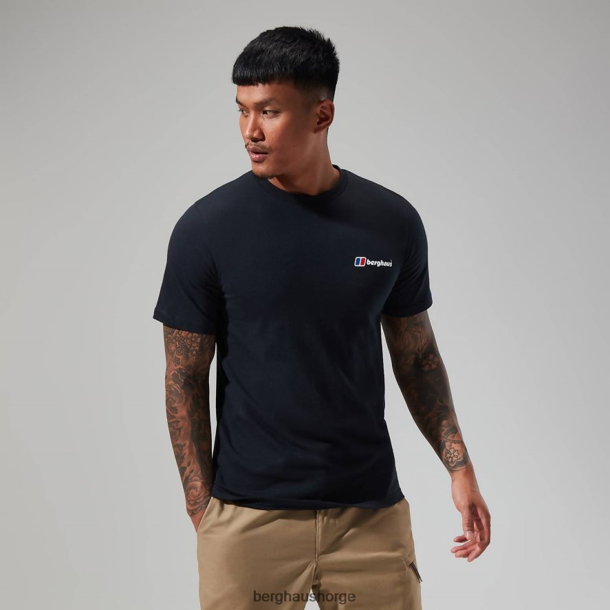 økologisk klassisk logo-t-skjorte Berghaus menn svart F262D6209 klær