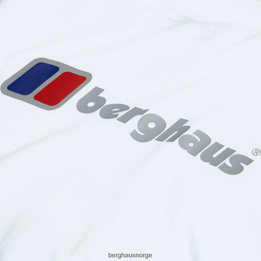økologisk logo-t-skjorte foran og bak Berghaus menn hvit F262D6215 klær