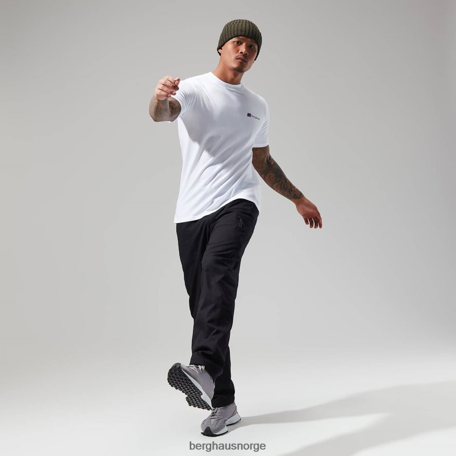 økologisk logo-t-skjorte foran og bak Berghaus menn hvit F262D6215 klær