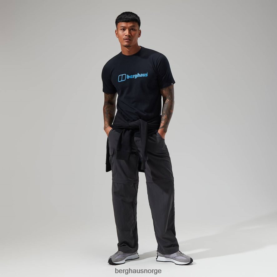 økologisk logo-t-skjorte foran og bak Berghaus menn mørke blå F262D6214 klær