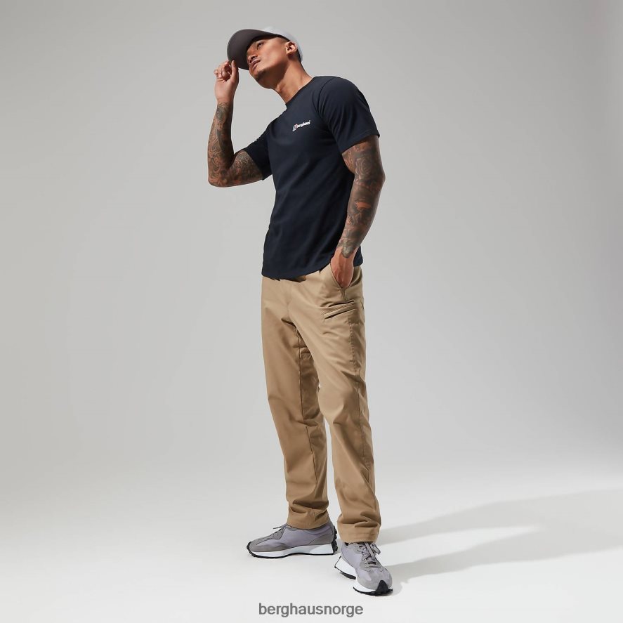 økologisk logo-t-skjorte foran og bak Berghaus menn svart F262D6213 klær