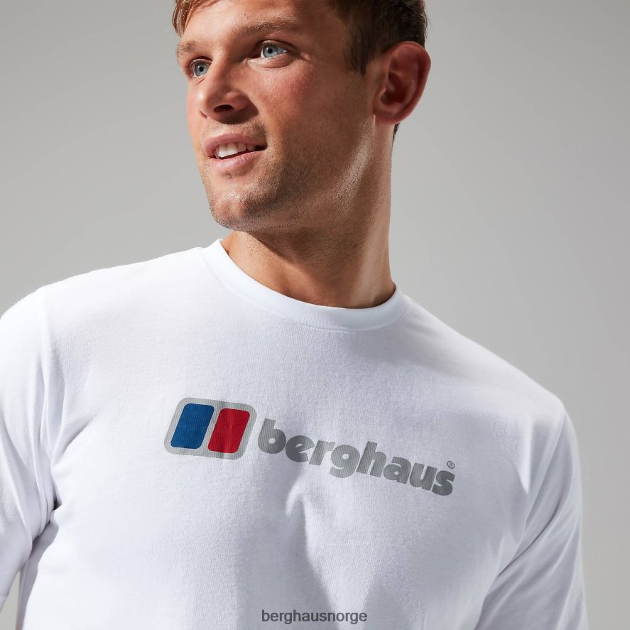 økologisk stor klassisk logo-t-skjorte Berghaus menn hvit F262D6206 klær