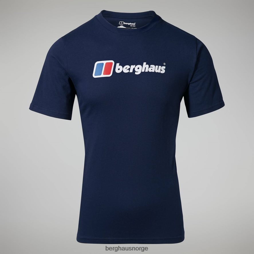 økologisk stor klassisk logo-t-skjorte Berghaus menn mørke blå F262D6207 klær