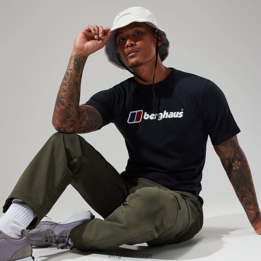 økologisk stor klassisk logo-t-skjorte Berghaus menn svart F262D6205 klær