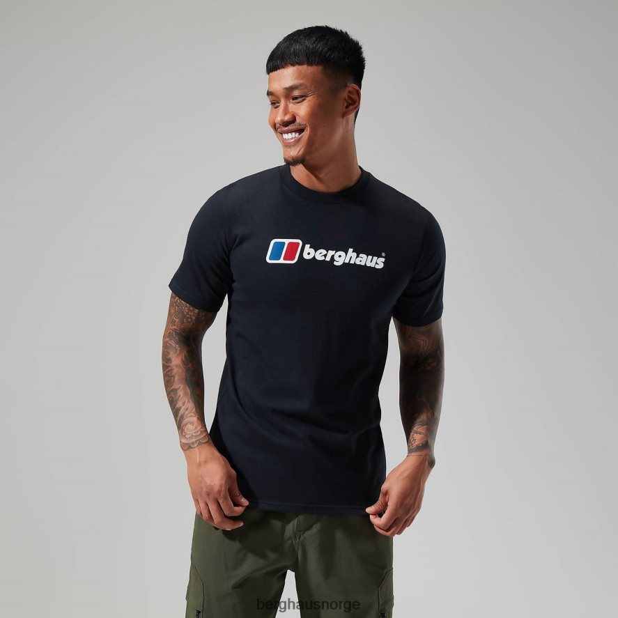 økologisk stor klassisk logo-t-skjorte Berghaus menn svart F262D6205 klær