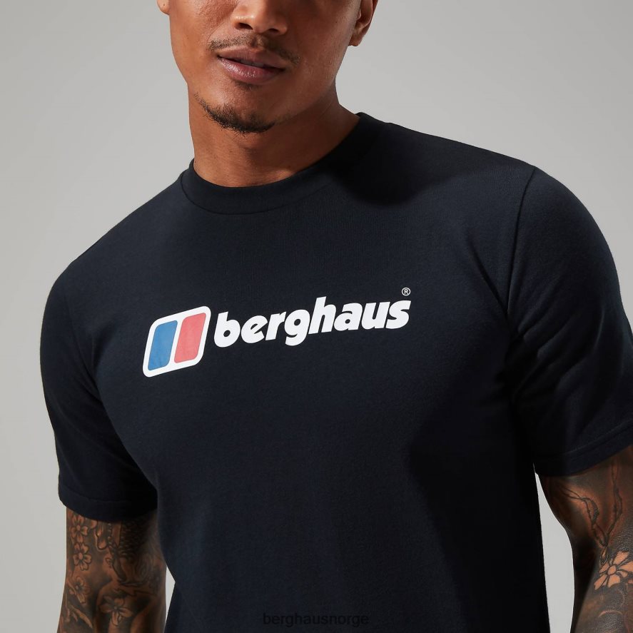 økologisk stor klassisk logo-t-skjorte Berghaus menn svart F262D6205 klær