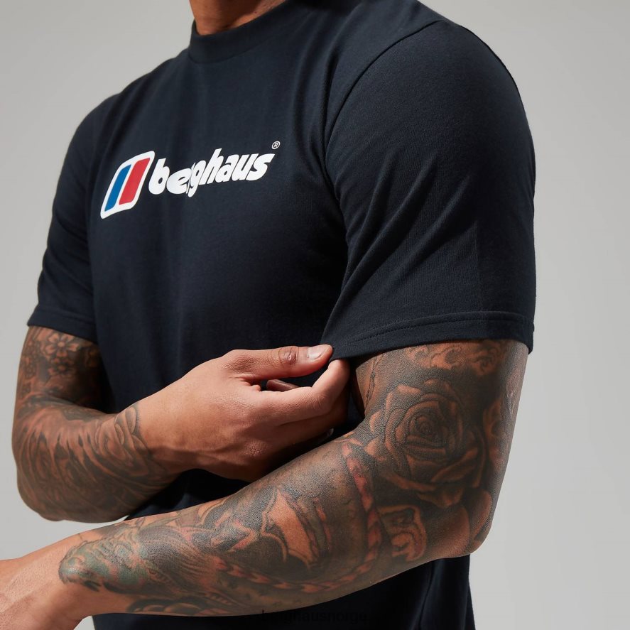 økologisk stor klassisk logo-t-skjorte Berghaus menn svart F262D6205 klær