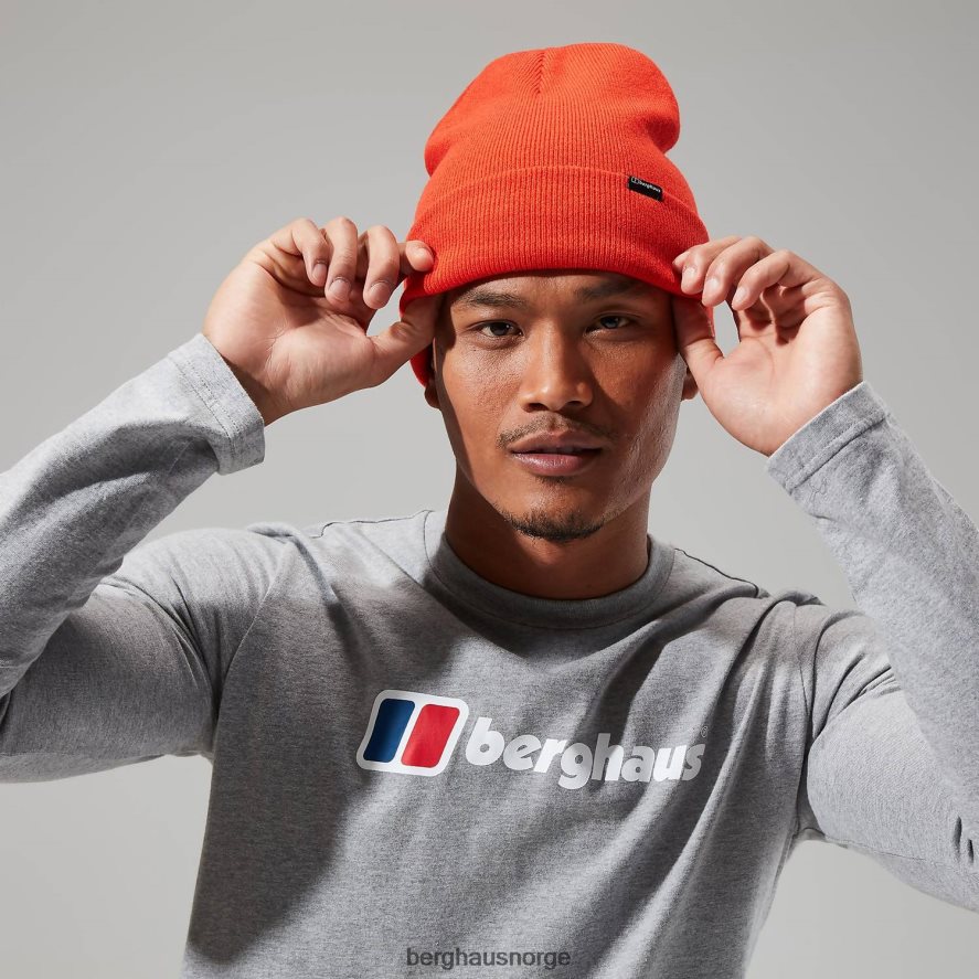 langermet t-skjorte med stor logo Berghaus menn mørk grå F262D6220 klær