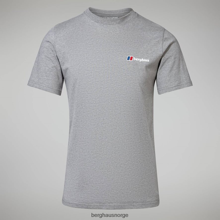 logo-t-skjorte foran og bak Berghaus menn mørk grå F262D6216 klær