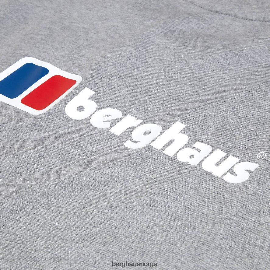 logo-t-skjorte foran og bak Berghaus menn mørk grå F262D6216 klær