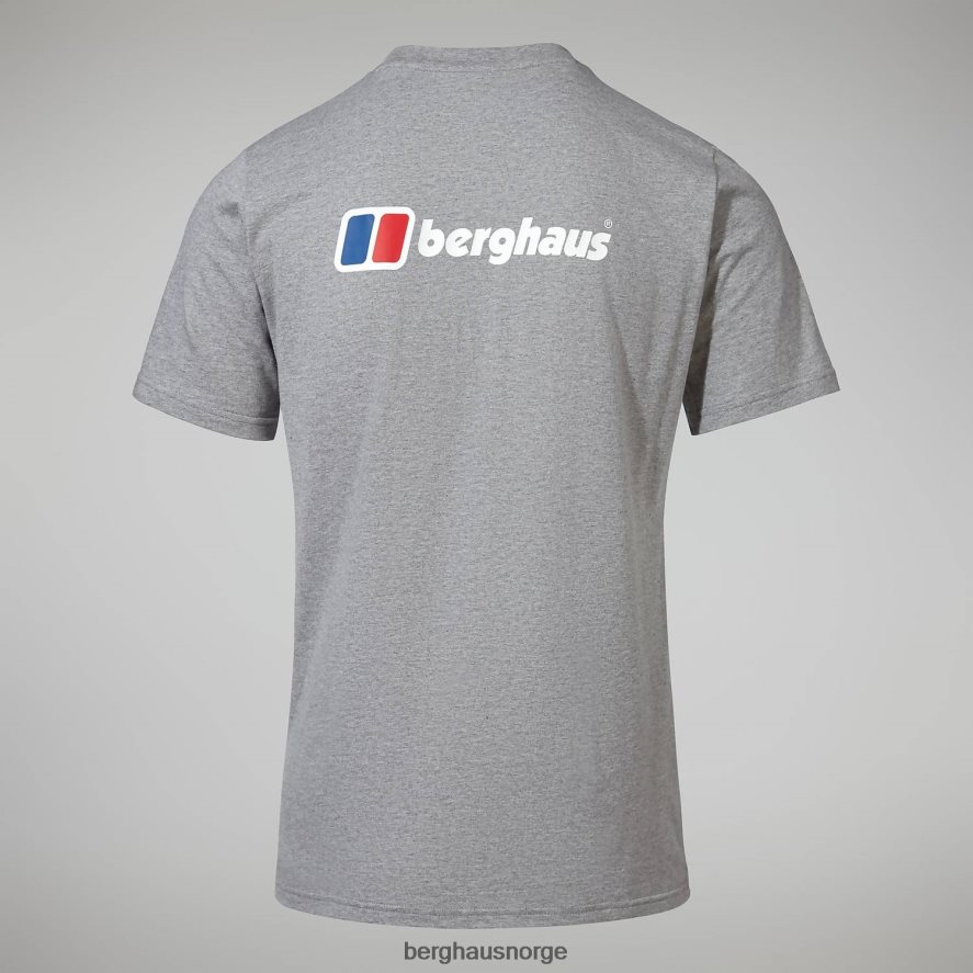 logo-t-skjorte foran og bak Berghaus menn mørk grå F262D6216 klær