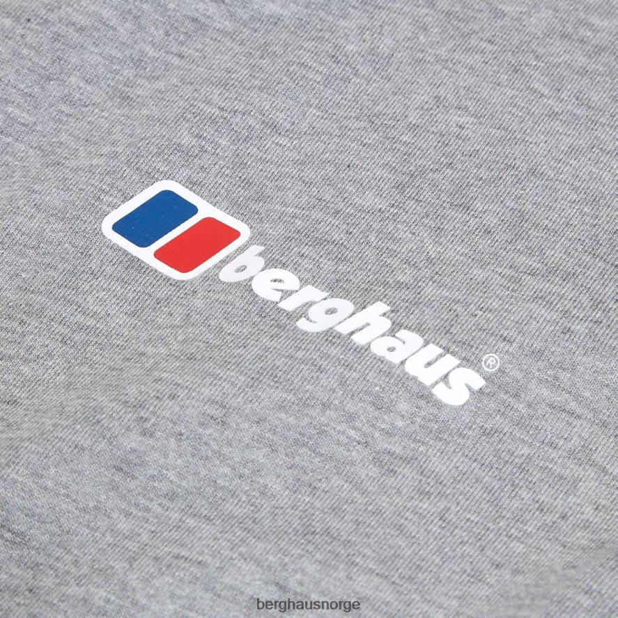 logo-t-skjorte foran og bak Berghaus menn mørk grå F262D6216 klær