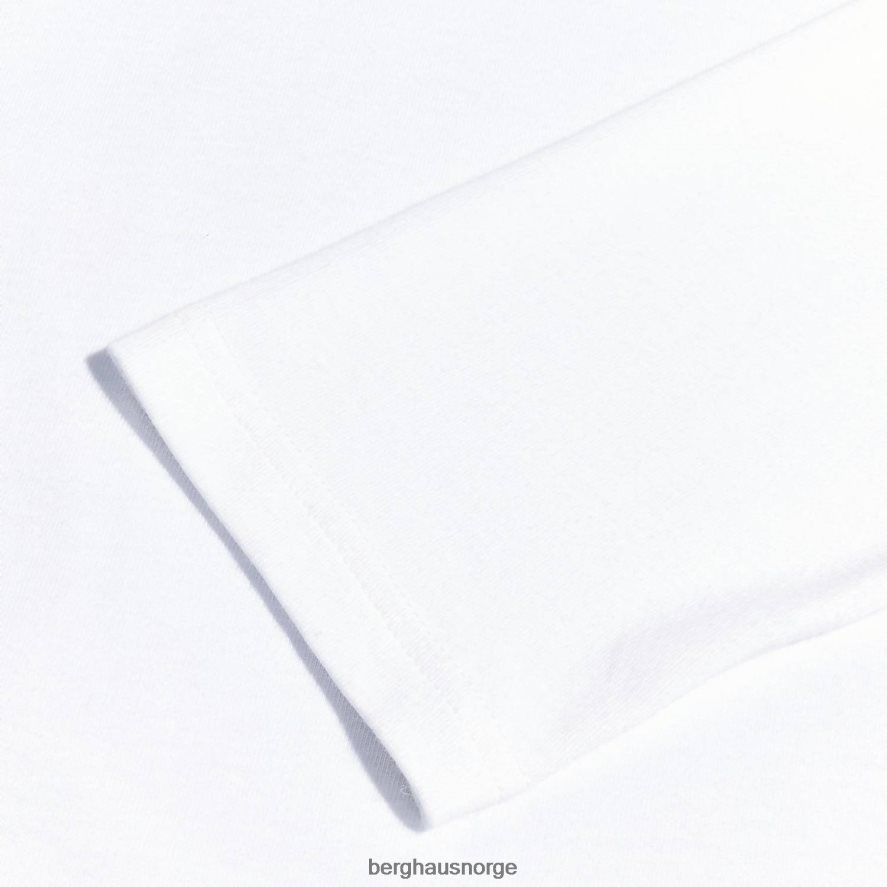 organisk langermet t-skjorte med stor logo Berghaus menn hvit F262D6218 klær