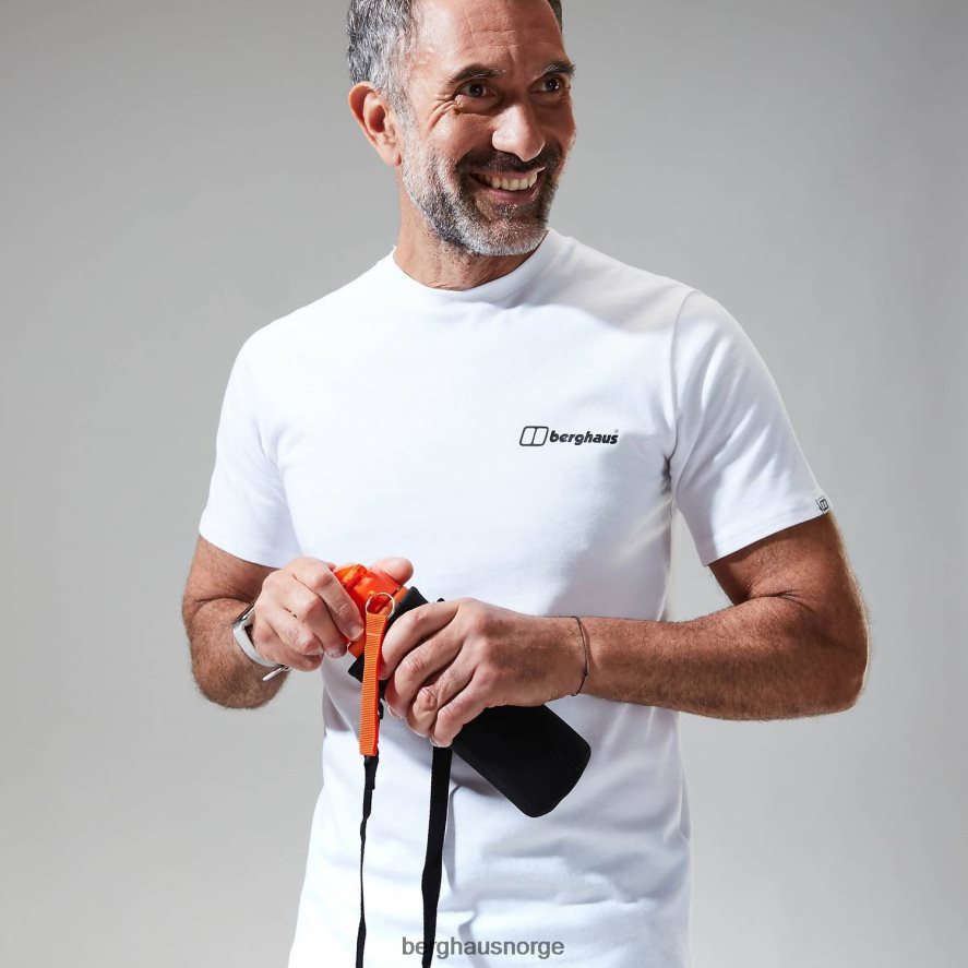 snowdon fargelogo med kortermet t-skjorte Berghaus menn hvit F262D6190 klær