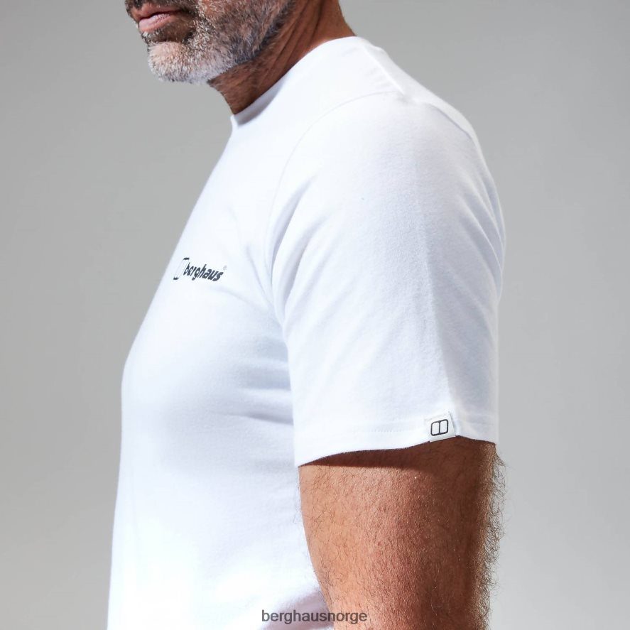 snowdon fargelogo med kortermet t-skjorte Berghaus menn hvit F262D6190 klær