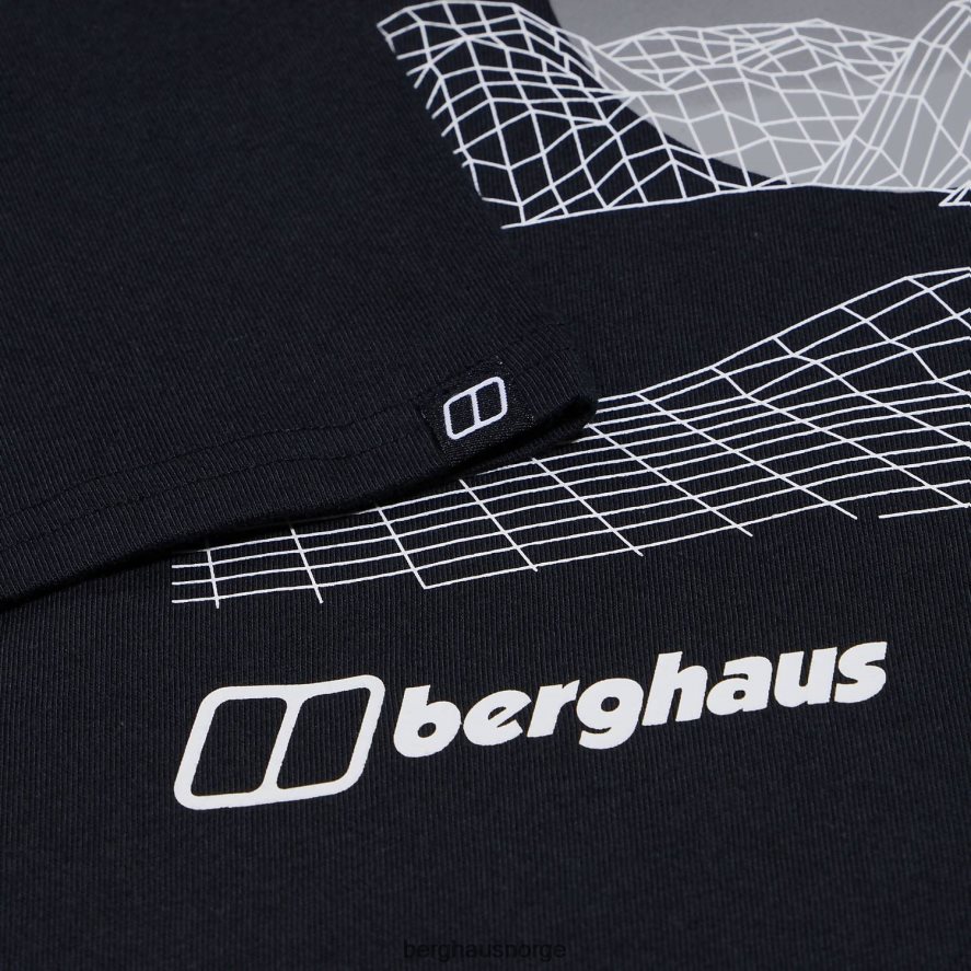 snowdon fargelogo med kortermet t-skjorte Berghaus menn svart F262D6191 klær