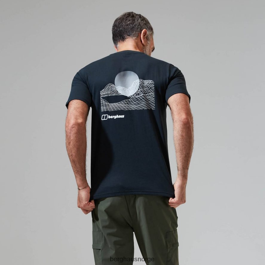 snowdon fargelogo med kortermet t-skjorte Berghaus menn svart F262D6191 klær
