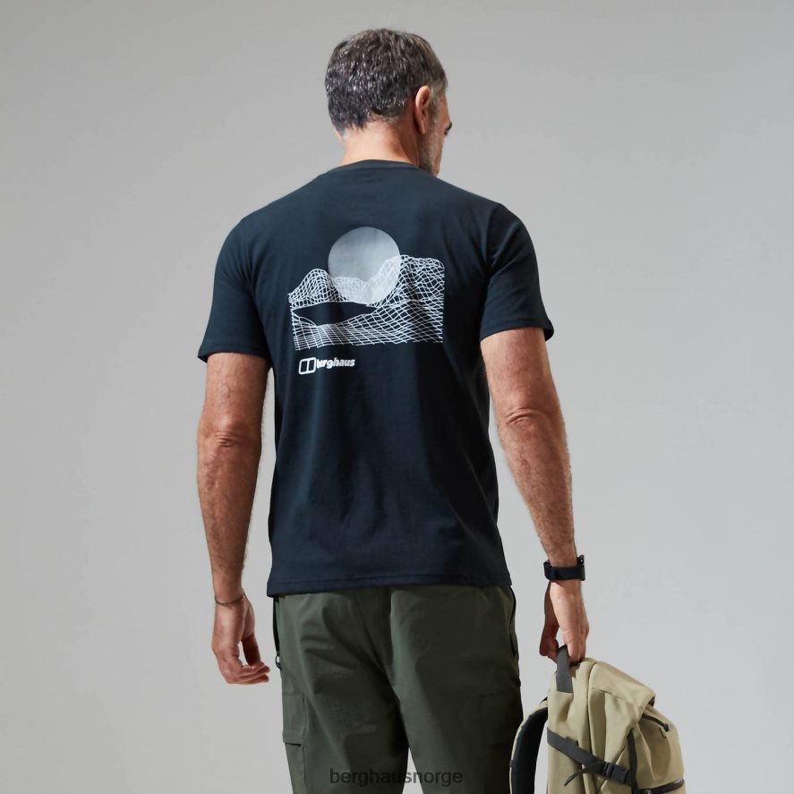 snowdon fargelogo med kortermet t-skjorte Berghaus menn svart F262D6191 klær