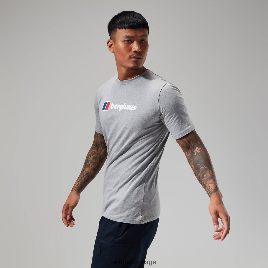 stor klassisk logo-t-skjorte Berghaus menn mørk grå F262D6208 klær