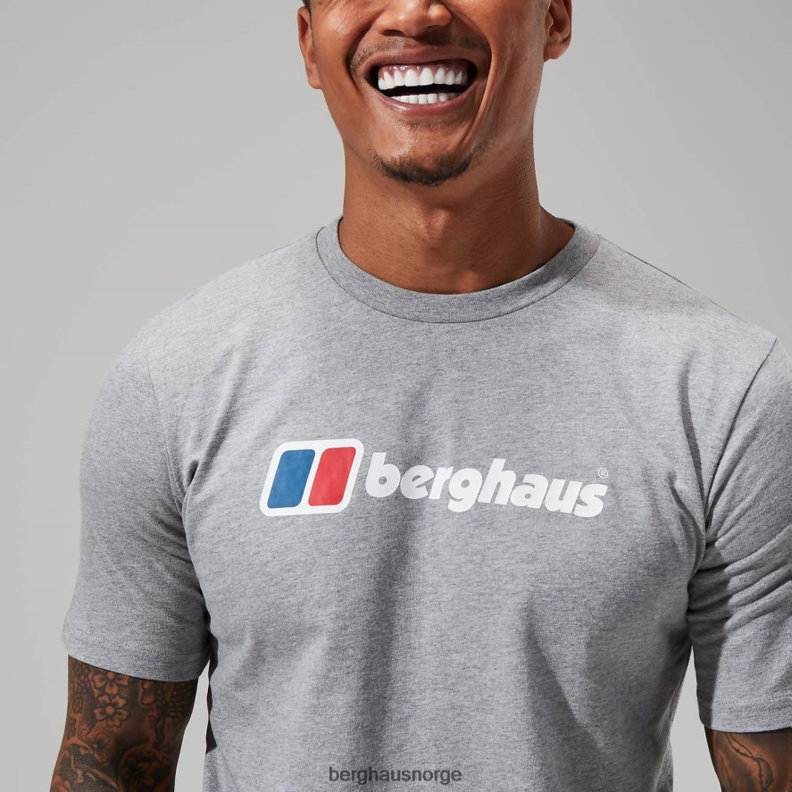 stor klassisk logo-t-skjorte Berghaus menn mørk grå F262D6208 klær