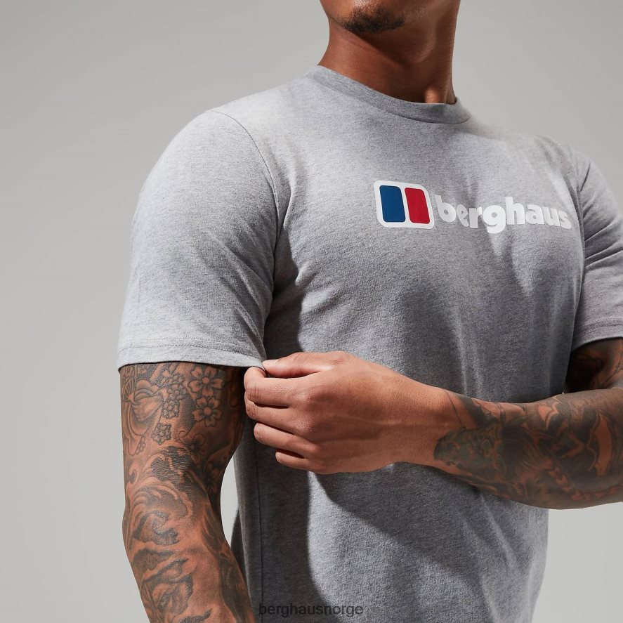 stor klassisk logo-t-skjorte Berghaus menn mørk grå F262D6208 klær