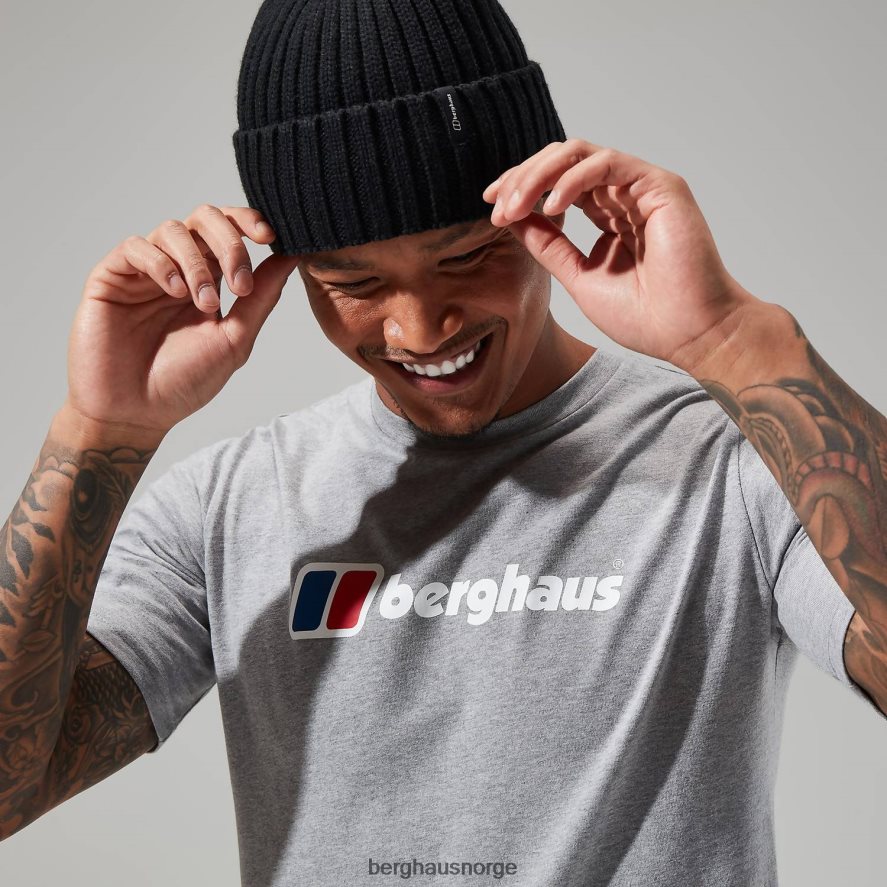 stor klassisk logo-t-skjorte Berghaus menn mørk grå F262D6208 klær