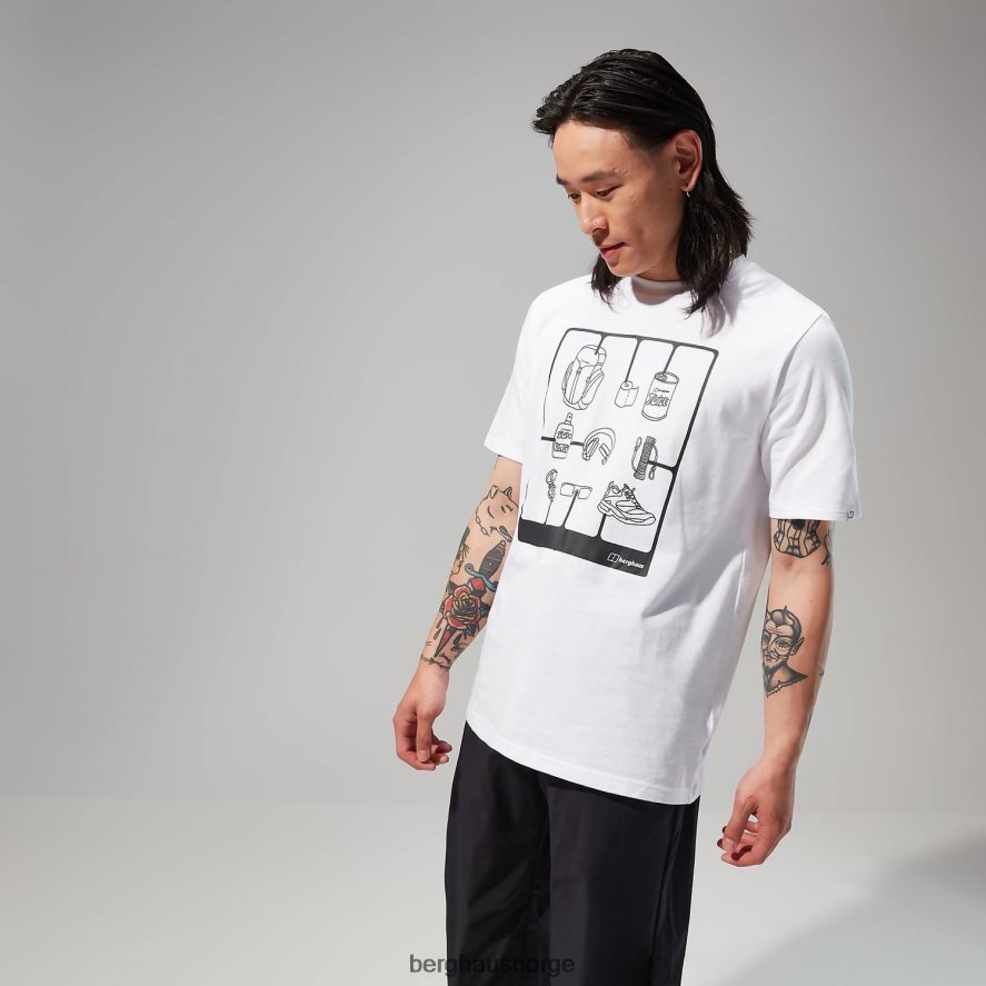 turpakke kortermet t-skjorte Berghaus menn hvit F262D6179 klær