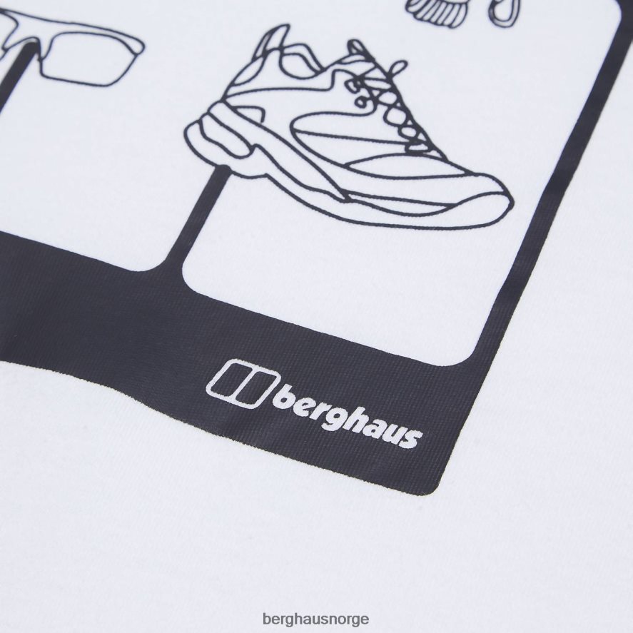 turpakke kortermet t-skjorte Berghaus menn hvit F262D6179 klær