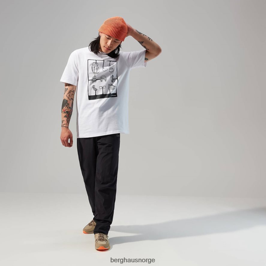 turpakke kortermet t-skjorte Berghaus menn hvit F262D6179 klær