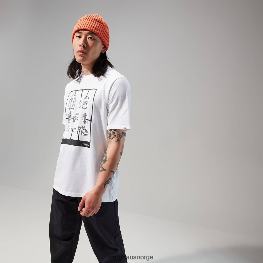 turpakke kortermet t-skjorte Berghaus menn hvit F262D6179 klær