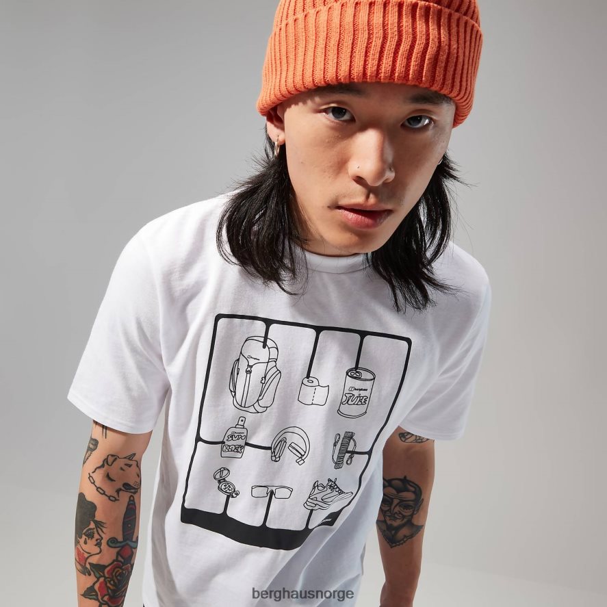 turpakke kortermet t-skjorte Berghaus menn hvit F262D6179 klær