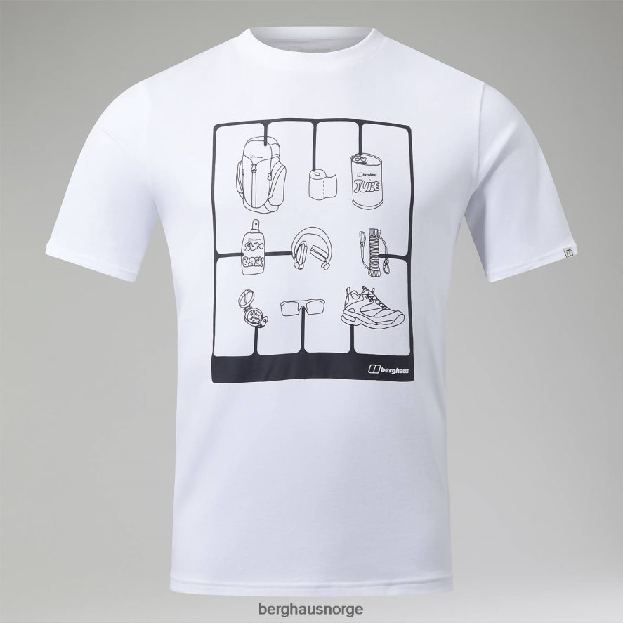turpakke kortermet t-skjorte Berghaus menn hvit F262D6179 klær