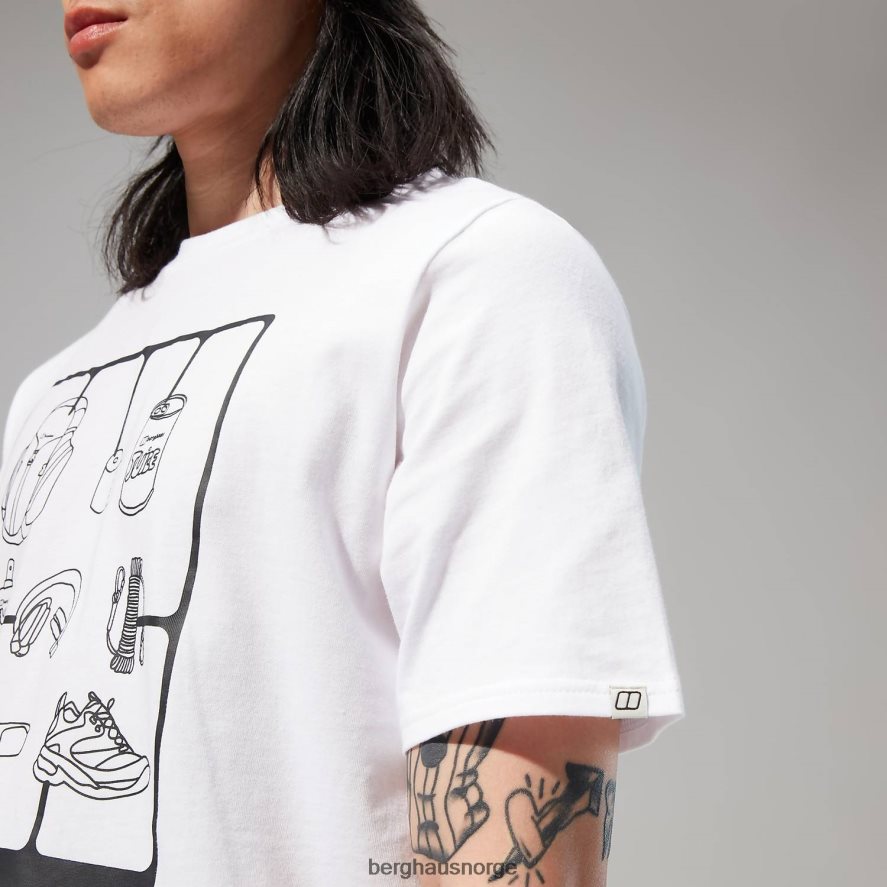 turpakke kortermet t-skjorte Berghaus menn hvit F262D6179 klær