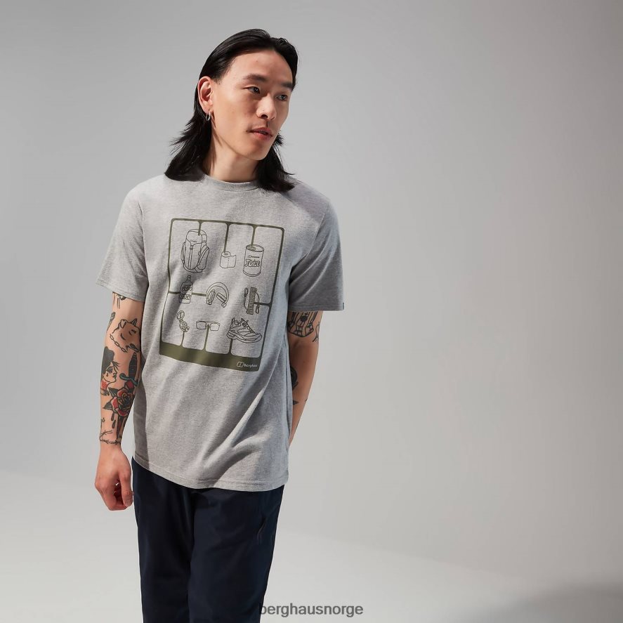 turpakke kortermet t-skjorte Berghaus menn mørk grå F262D6180 klær