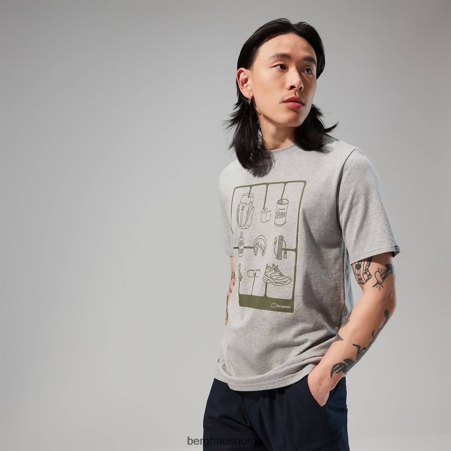 turpakke kortermet t-skjorte Berghaus menn mørk grå F262D6180 klær