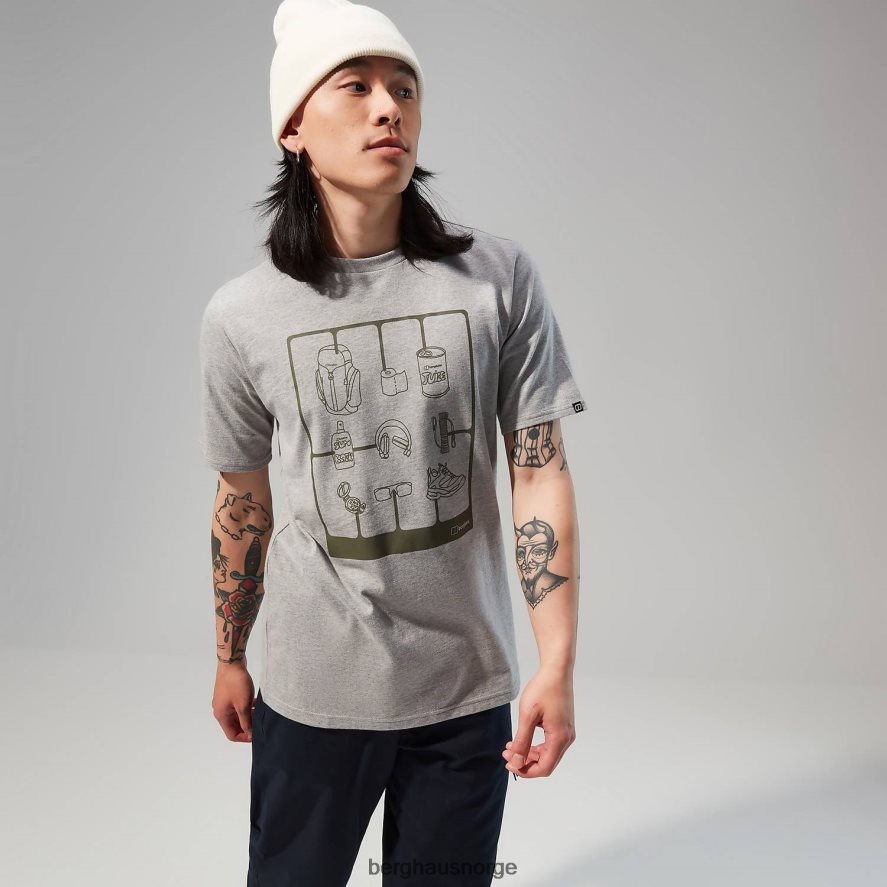 turpakke kortermet t-skjorte Berghaus menn mørk grå F262D6180 klær