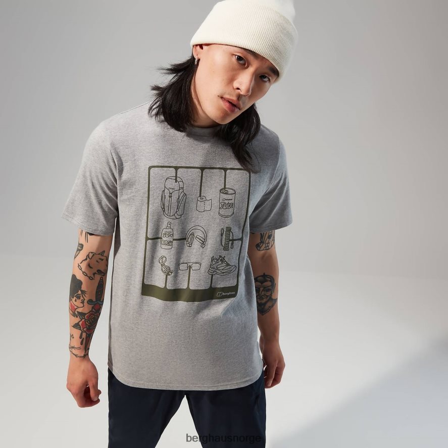 turpakke kortermet t-skjorte Berghaus menn mørk grå F262D6180 klær