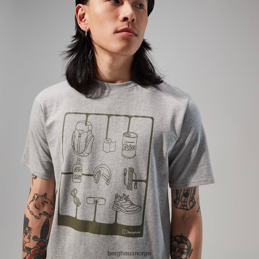 turpakke kortermet t-skjorte Berghaus menn mørk grå F262D6180 klær