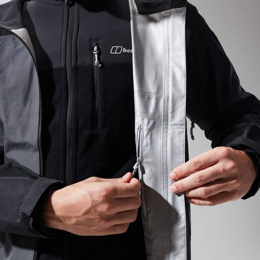 Paclite peak ventilert jakke Berghaus menn grå/svart F262D638 klær
