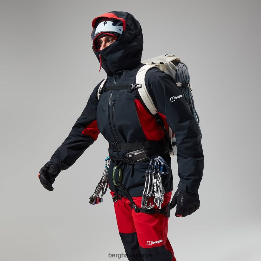 mtn seeker gtx jakke Berghaus menn jet black/goji berry F262D633 klær