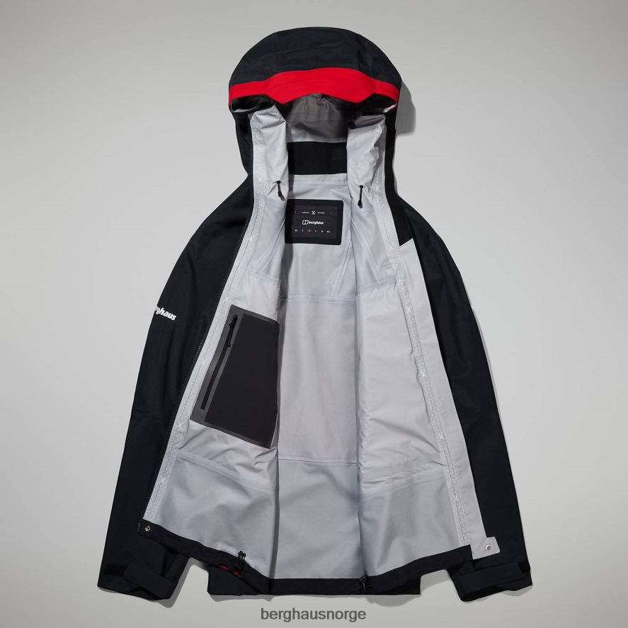 mtn seeker gtx jakke Berghaus menn jet black/goji berry F262D633 klær